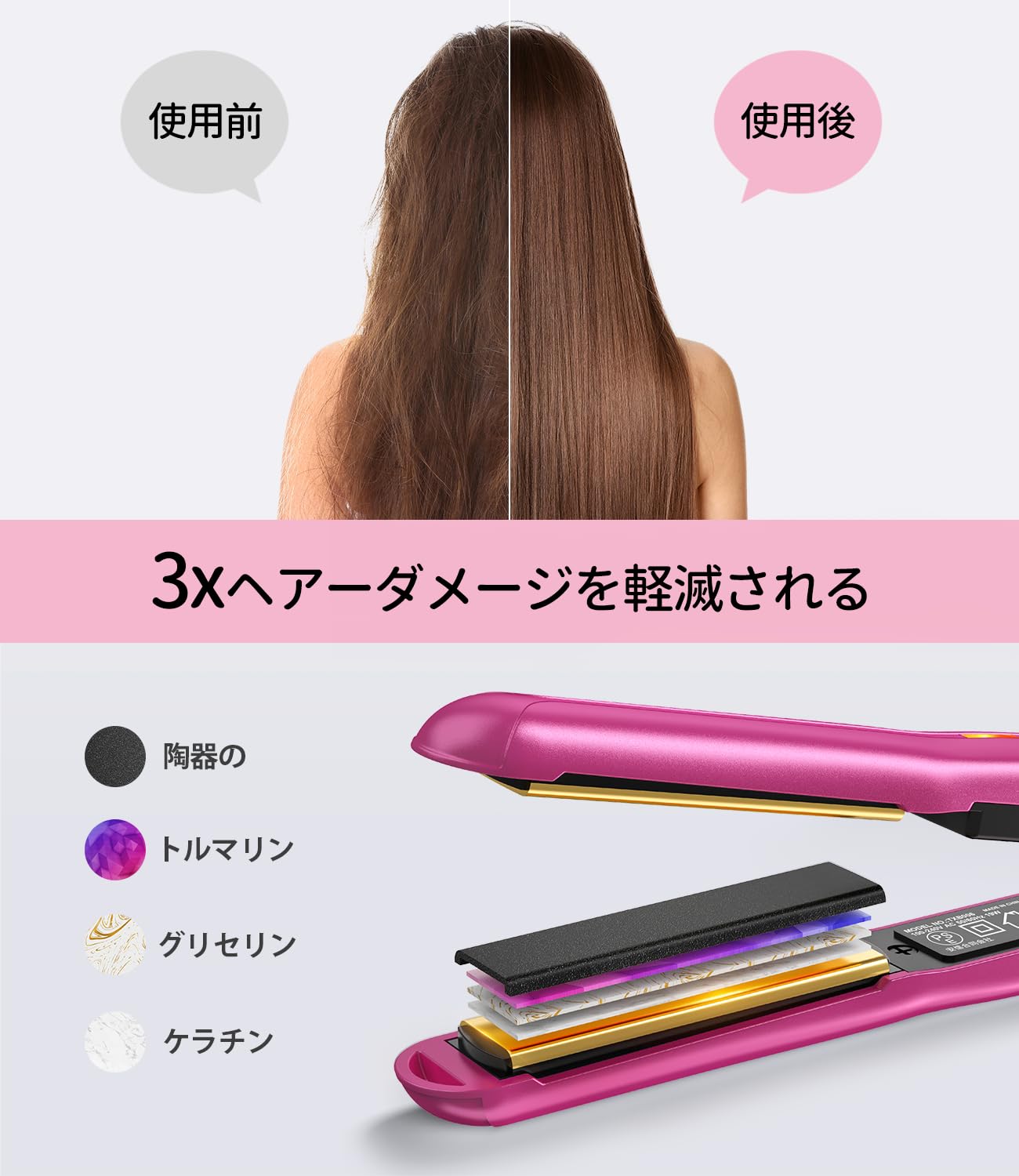 折りたたみ式セラミックストレートヘアアイロン Amazon.co.jp: ミニヘアアイロン 持ち運びヘアアイロンミニ セラミック